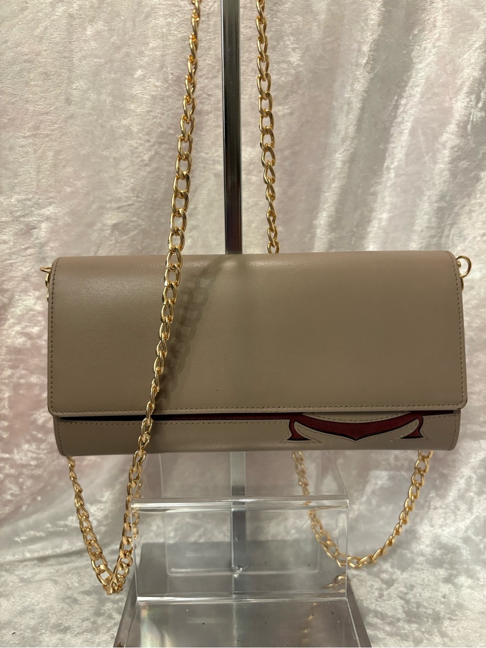 Cartier Must de Cartier Continental Flap Wallet in Two-tone Beige/Bordeaux COA
